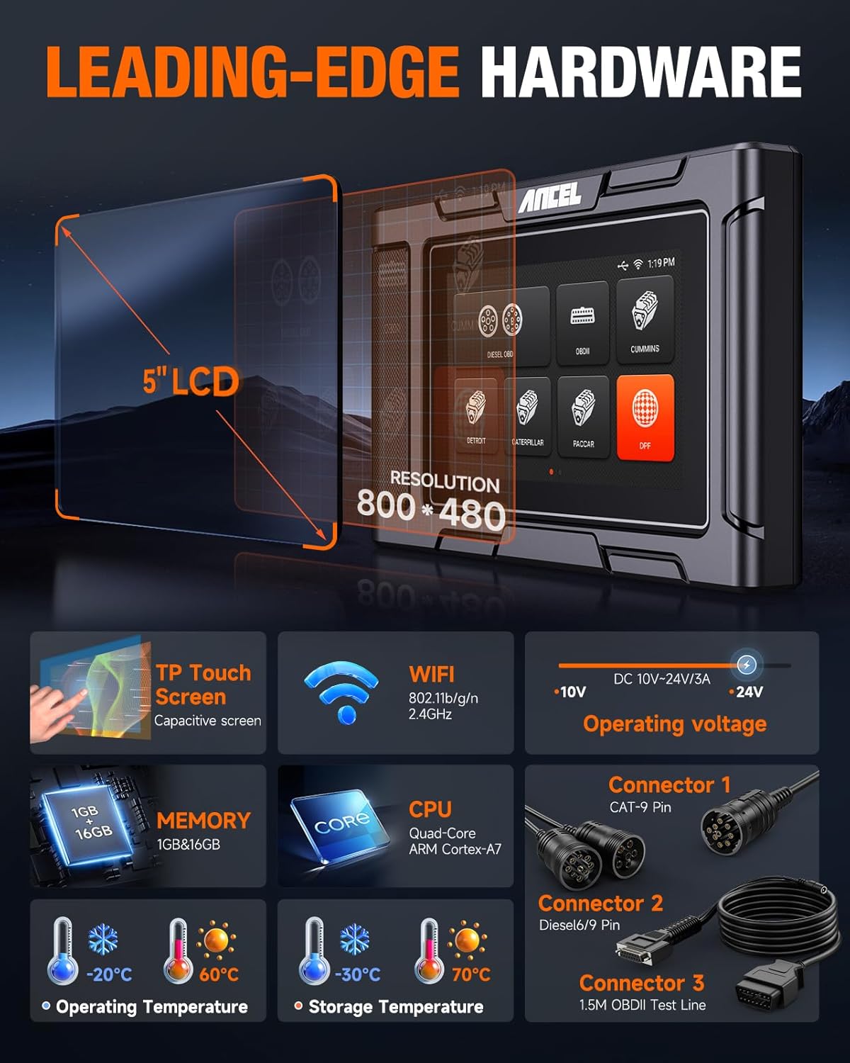 HD3400 Pro Heavy Duty Truck Scanner