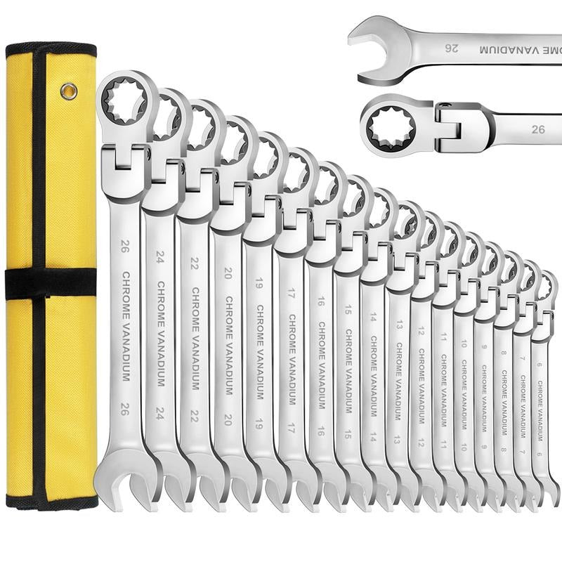 14/16/17 Pcs Ratcheting Wrench Set
